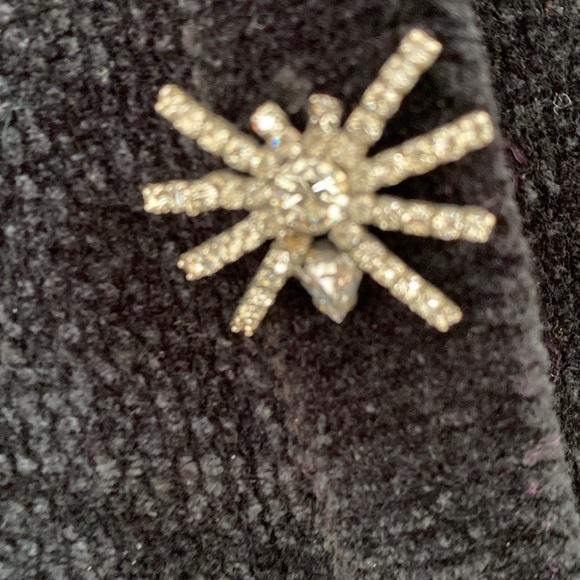 Storybook Knit Halloween Cardigan Sweater With Crystal Spider Buttons - Picture 6 of 9